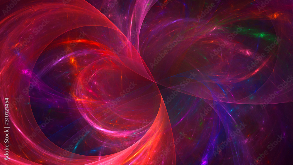 3D rendering abstract red fractal light background 3D rendering abstract red fractal light background