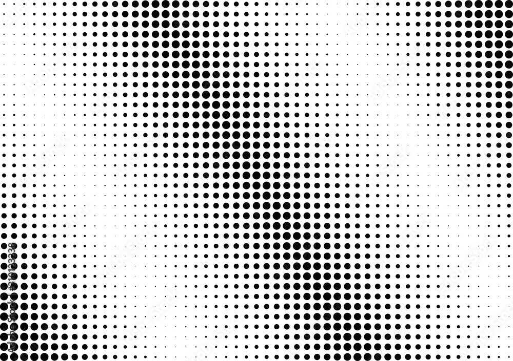 Abstract halftone dotted background. Futuristic grunge pattern, dot, circles.  Vector modern optical pop art texture for posters, sites, business cards, cover, labels mockup, vintage stickers layout.