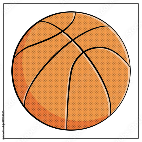 Basketball ball vector flat icon isolated on white. © ArtParnyuk
