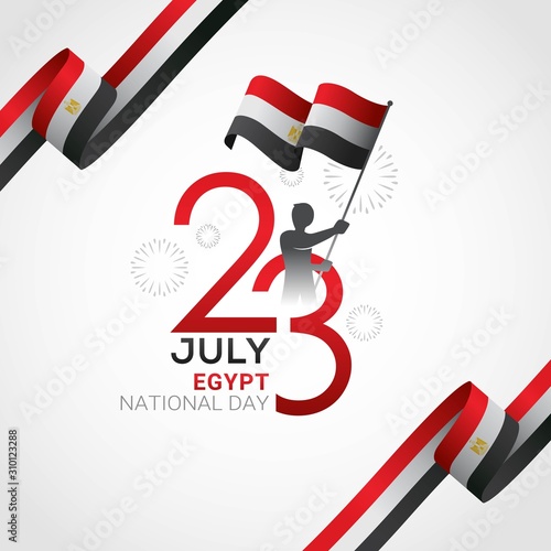 Egypt National day. Independence day celebration vector illustration