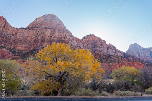 Beautiful autumn landscape around Zion National Park