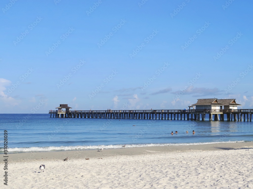 Strand und Pier von Naples, Florida