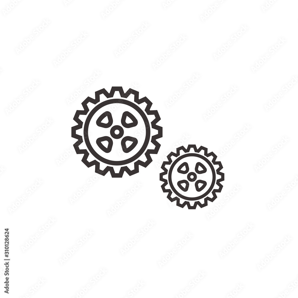 vector icon cogwheel. Setting icon vector. vector image machine gears and transmission parts vector icon cogwheel. Setting icon vector. vector image machine gears and transmission parts