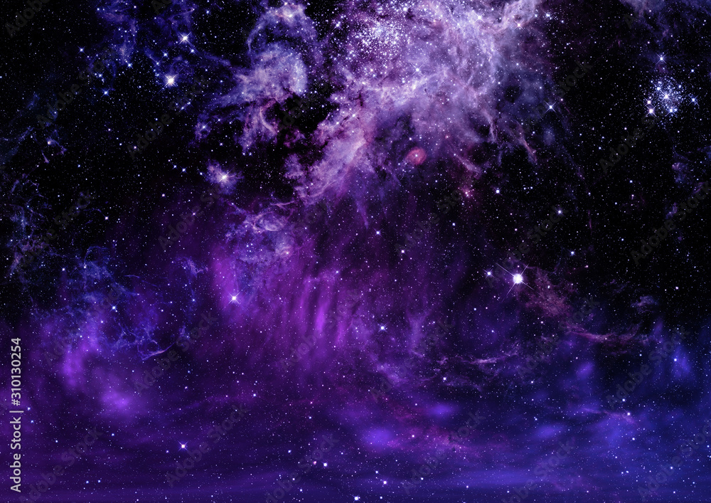 Naklejka premium Star field in space and a nebulae