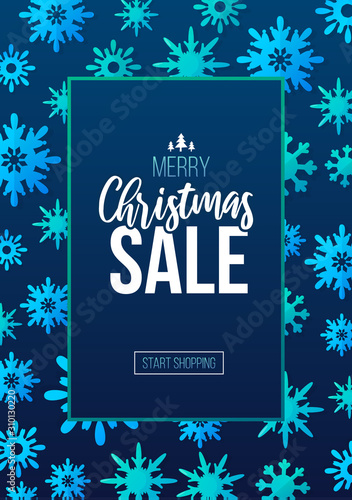 Christmas seasonal sale ad vector background.