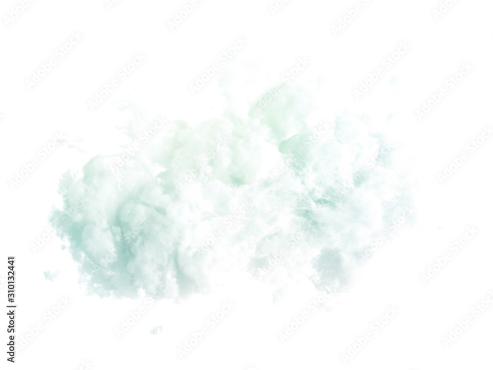 Obraz Chmura izolowana, para, dym. ilustracja 3d, renderowanie 3d.