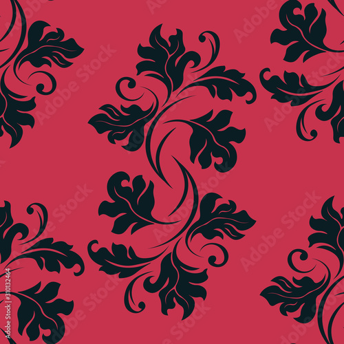 seamless abstract pattern with floral motive