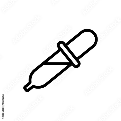 Dose of medicine icon vector. A thin line sign. Isolated contour symbol illustration