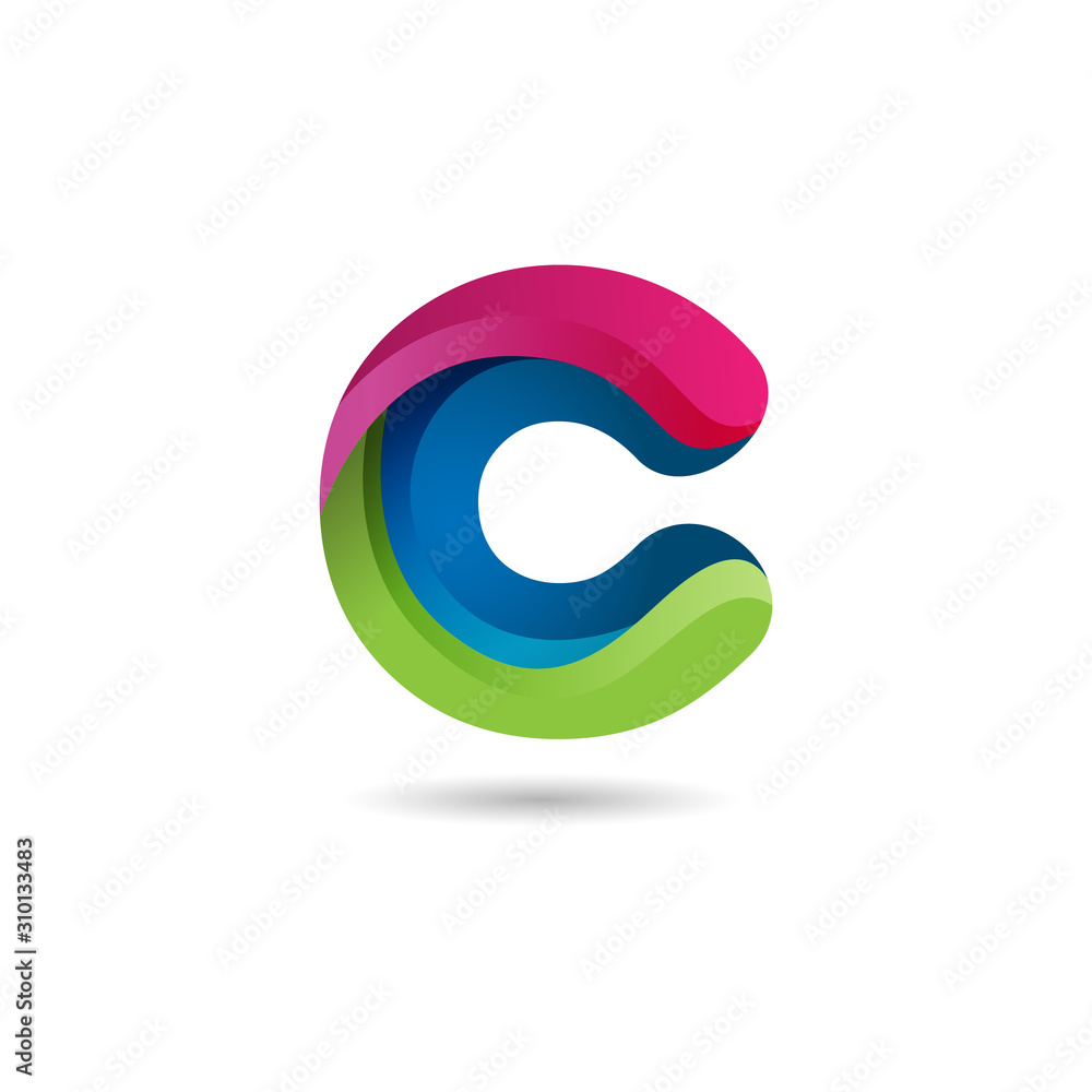 Letter C gradient color technology logo design Letter C gradient color technology logo design