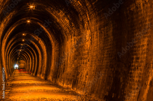 ニュージーランド コロマンデル近郊のカランガハケ渓谷のトンネル