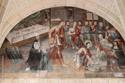 paintings in the fontevraud abbey (france)  photo