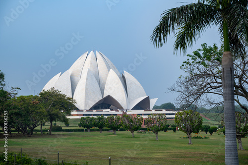  Lotus Temple, located in New Delhi, India, is a Bahai House of Worship for the religion