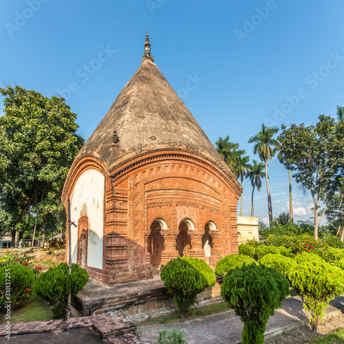View at the Chhota Govinda Mandir Temple in Puthia - Bangladesh photo