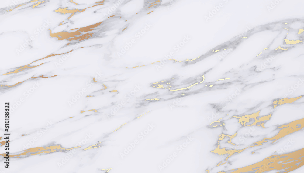 Luxury Gold Marble texture background vector. Panoramic Marbling texture design for Banner, invitation, wallpaper, headers, website, print ads, packaging design template.