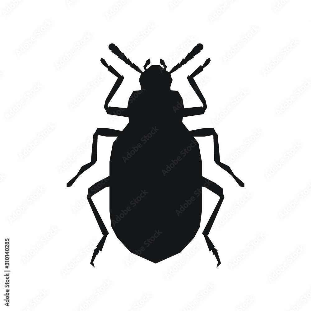 vector illustration of a beetle silhouette