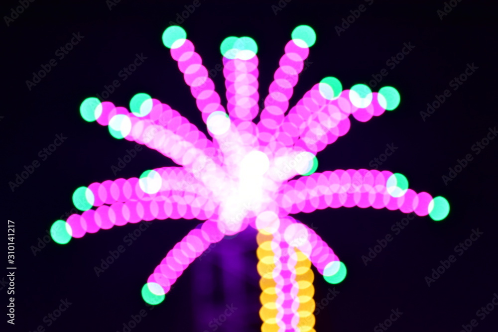 Abstract blur bokeh light background.