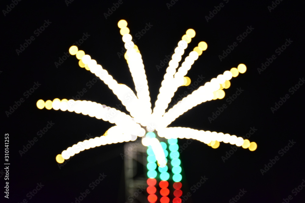 Abstract blur bokeh light background.