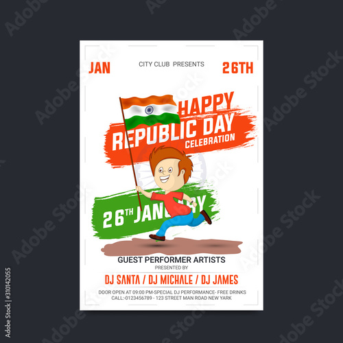 Republic Day India Celebration on 26 January - Vector illustration