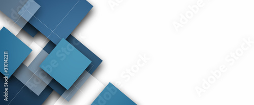 Foto Abstract Blue Squares design background