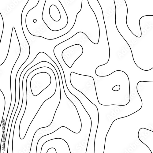 Contour vector illustration. Abstract topographic map background. Geography scheme.