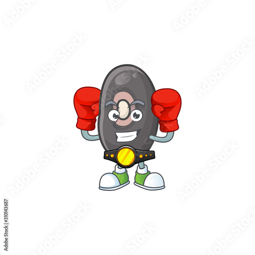 Funny Face Boxing black beans cartoon character design