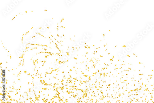 Golden glitter confetti