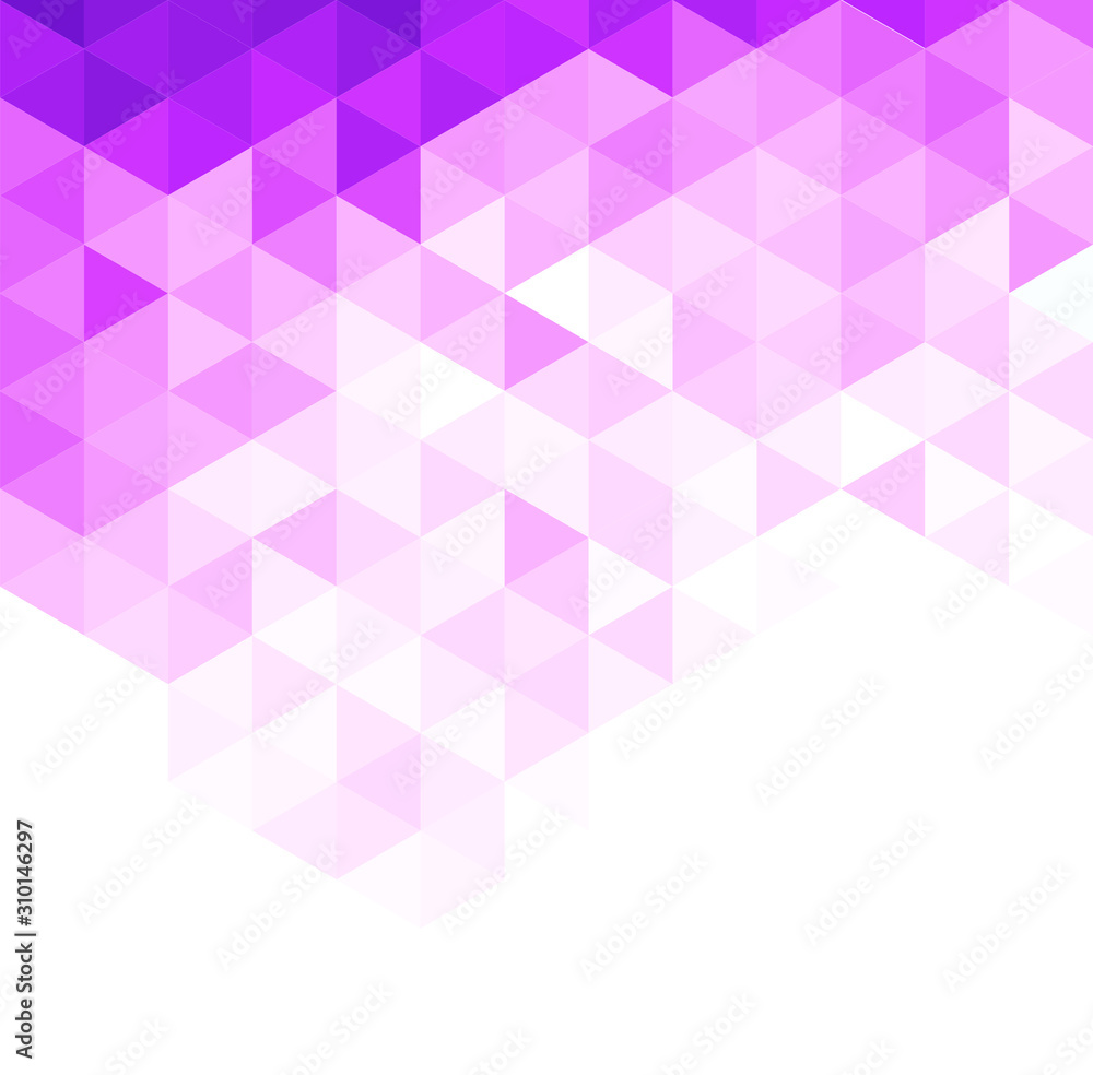 Obraz premium Abstract triangular background. Purple geometric pattern.