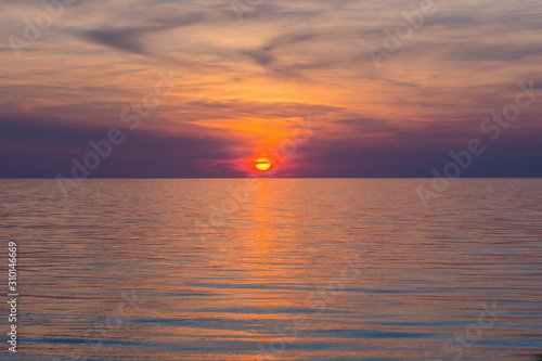 Beautiful sunset on the sea perfect background