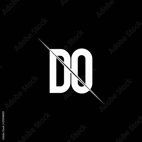 DO logo monogram with slash style design template