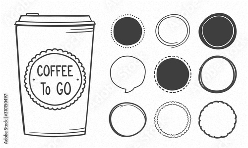 Hand Drawn Coffee Cups