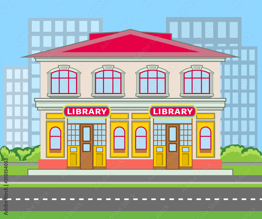 library building clipart