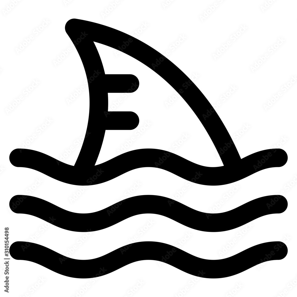 Fin Outline Shark Fin Outline
