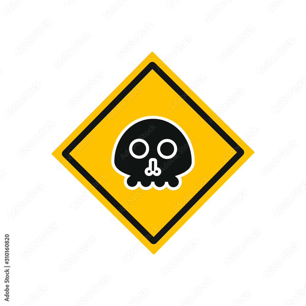 icon vector, skull with simple shapes icon vector, skull with simple shapes
