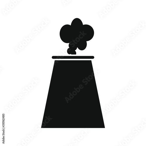 nuclear power plant chimney icon vector