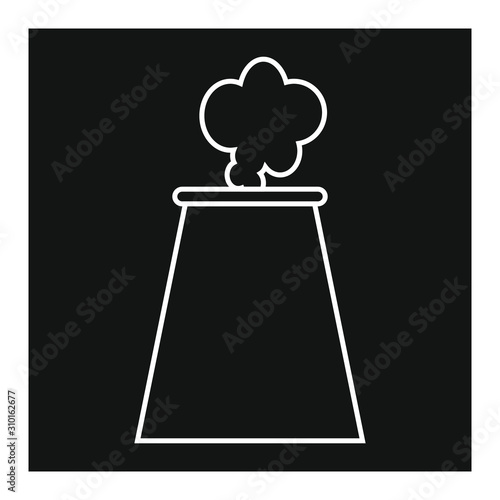 nuclear power plant chimney icon vector