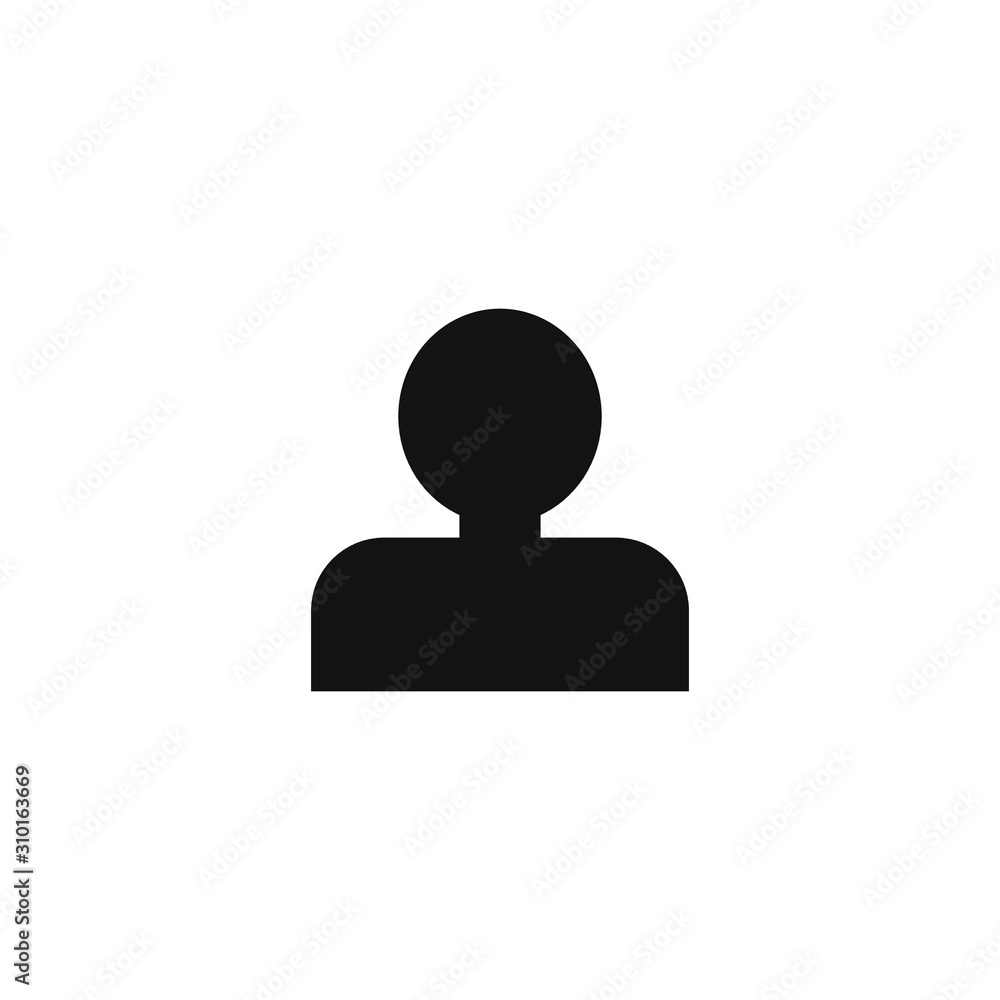 User symbol shaped icon vector on white background User symbol shaped icon vector on white background