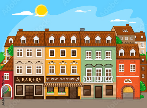 Good little town. Vector Illustration