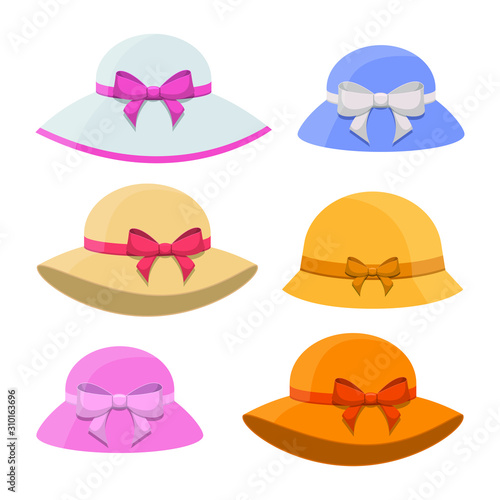 Woman retro hat vector design illustration isolated on white background