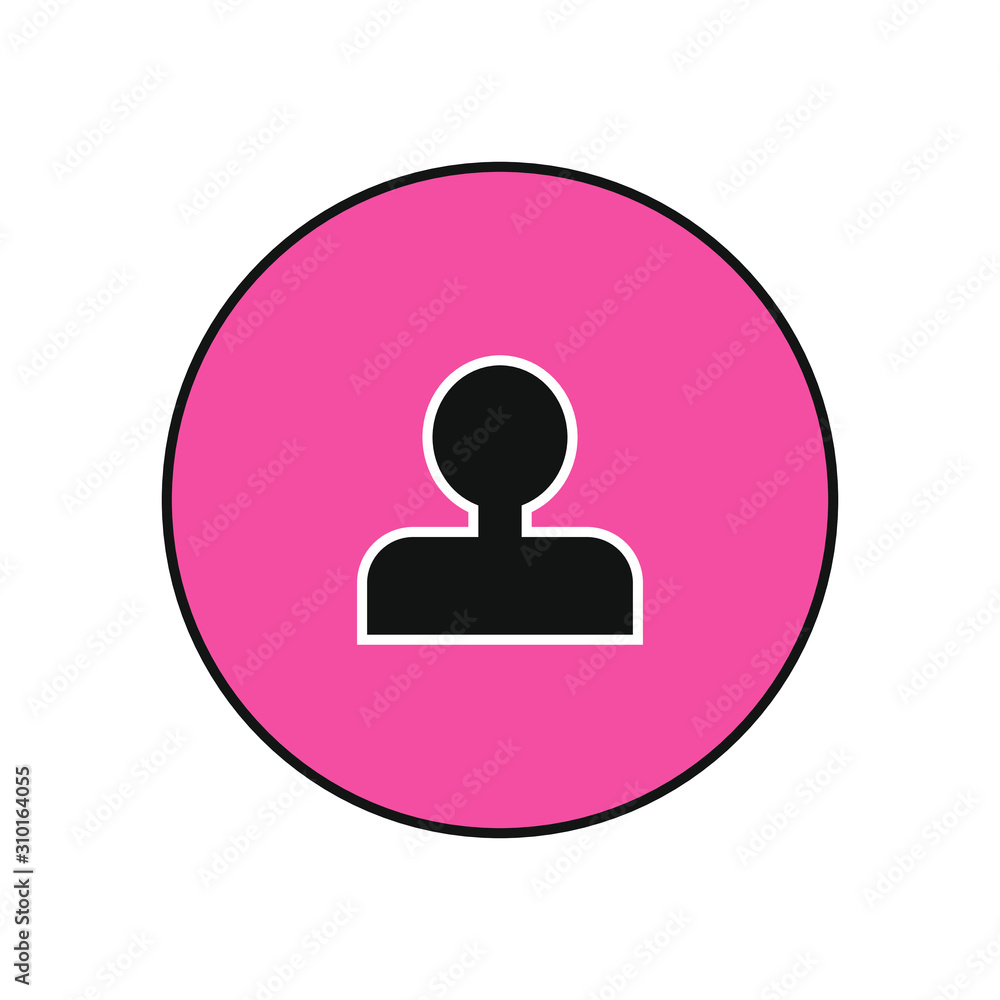 User symbol shaped icon vector on white background User symbol shaped icon vector on white background
