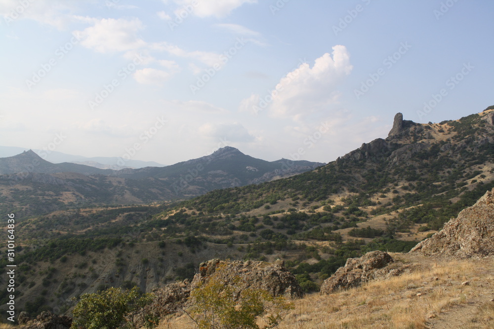Obraz premium landscape with mountains and blue sky