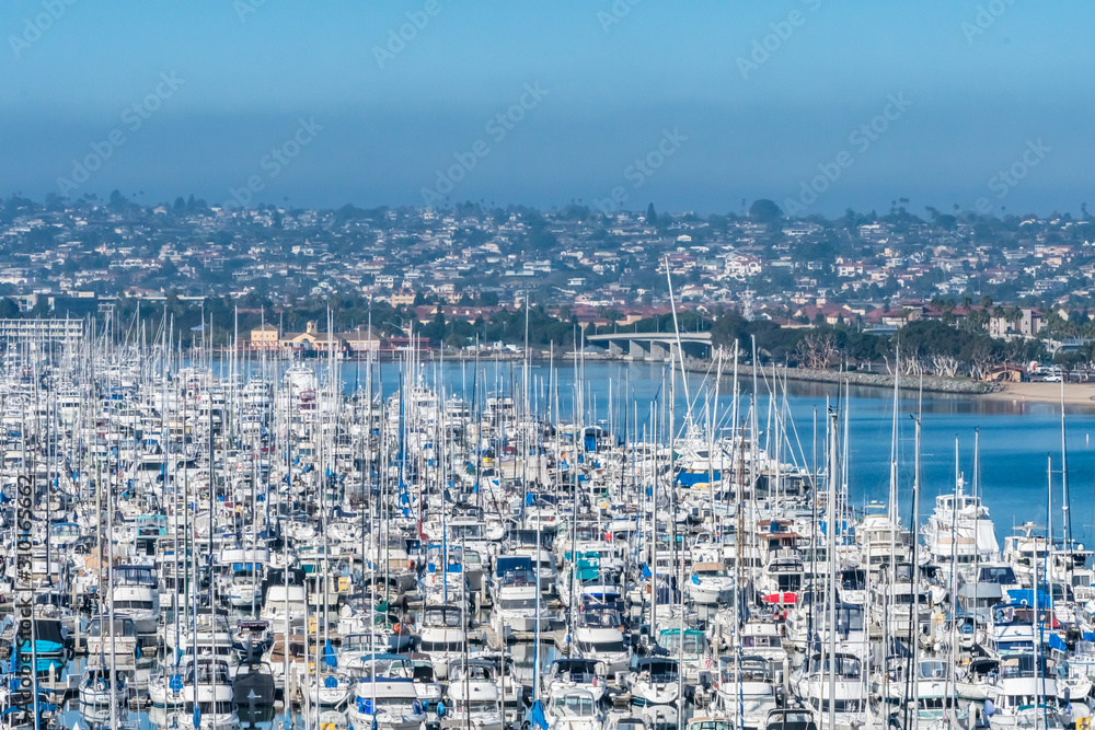Countless yachts docked in a marina