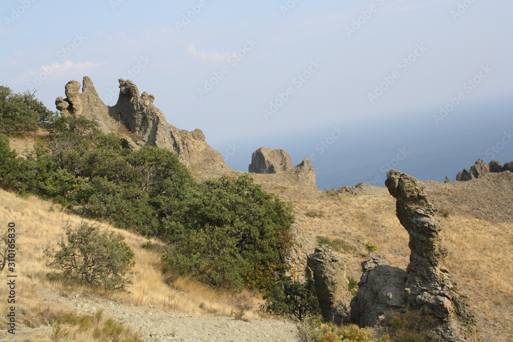 rocks and blue sky