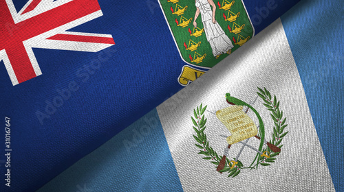 Virgin Islands British UK and Guatemala two flags photo