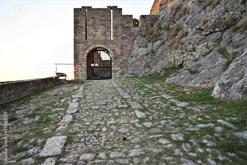 Main gate of Saint george castle in Travliata Kefalonia Greece photo