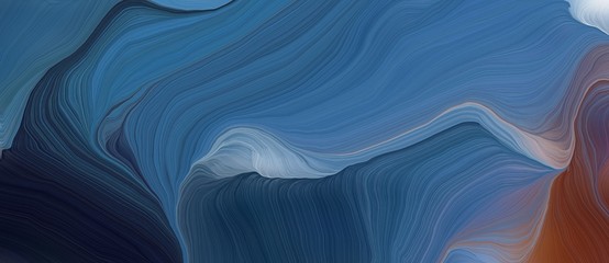 Papier peint photo Couloir et Hall Vagues modernes bleu sarcelle abstraites  © Eigens