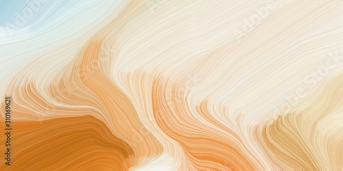 smooth swirl waves background design with antique white, bronze and burly wood color. can be used as wallpaper, background or texture