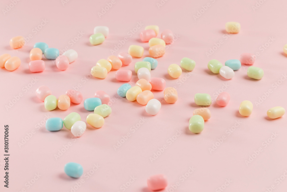 A close-up of colorful and delicious candy A close-up of colorful and delicious candy