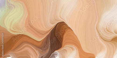 Photos smooth swirl waves background design with burly wood, brown and peru color