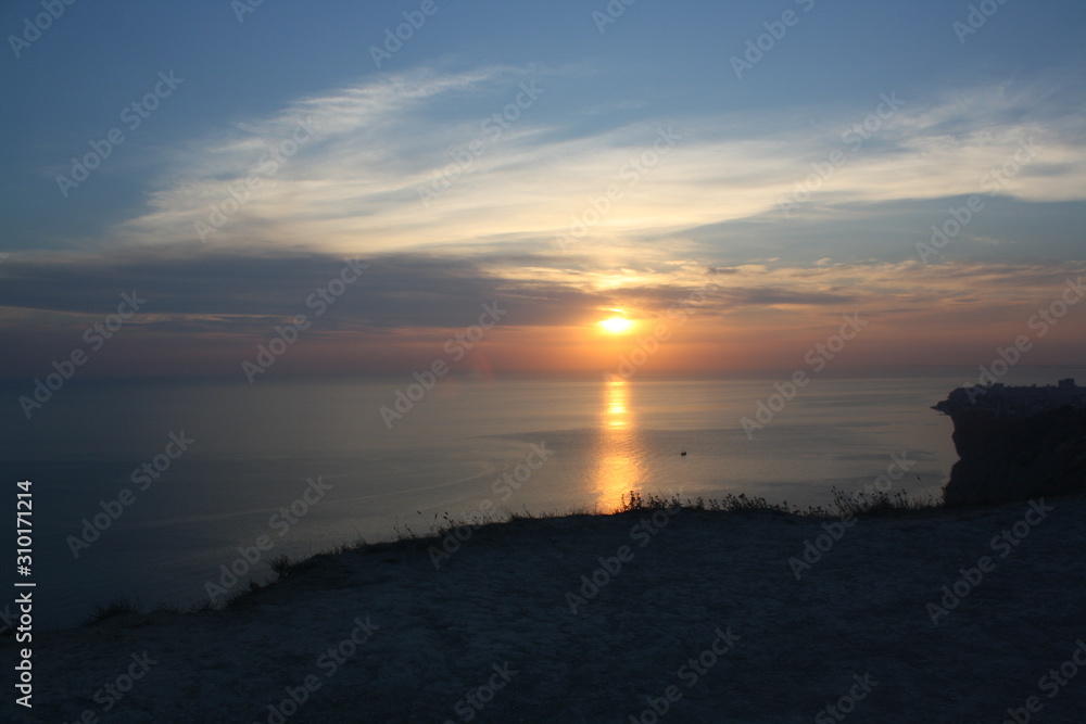 sunset over the sea sunset over the sea