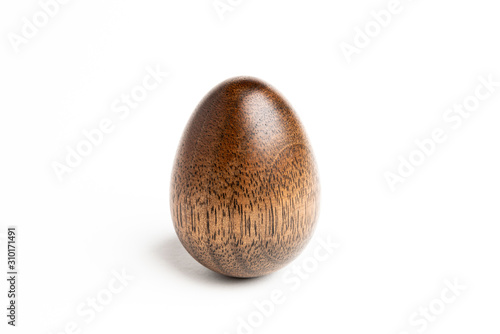 Standing Wood Egg Sculpture